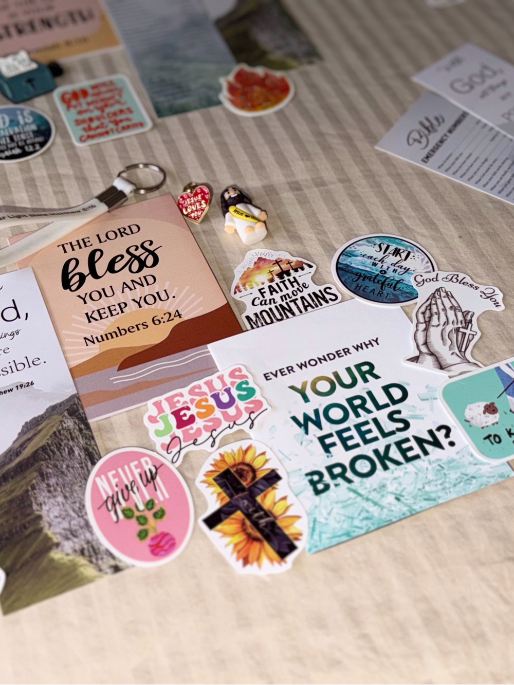 Christian Gift Goody Bags, EnamelPins, Stickers, Keychains Etc - Picture 8 of 15